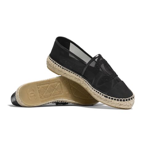 chanel espadrilles open back|chanel espadrilles all black.